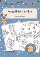 Vorschau - Arbeitsblätter - Ausmalbilder Winter Kunst Vertretung - Deckblatt
