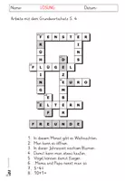 Vorschau - Arbeitsblätter - 5 Kreuzworträtsel (Ergänzung: Berliner Grundwortschatz 1/2) - Seite 2