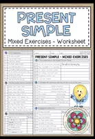 Vorschau - Arbeitsblätter - Simple Present / Present Simple – Grammatikübungen & Mixed Exercises | Arbeitsblatt Englisch - Deckblatt