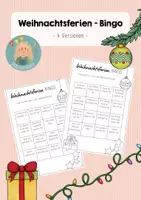 Vorschau - Spiele - Bingo - Weihnachtsferien - Deckblatt