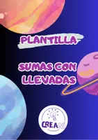 Vista previa - Juegos / Gamificación - Plantilla sumas con llevadas en el espacio - página 1