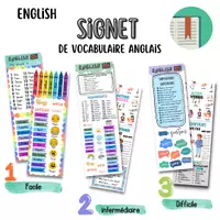 Aperçu - Matériel pour travaux manuels / dessin - Marque-page de vocabulaire anglais - Page de couverture