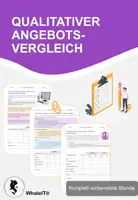 Vorschau - Arbeitsblätter - Qualitativer Angebotsvergleich - Komplett vorbereitete Stunde - Deckblatt