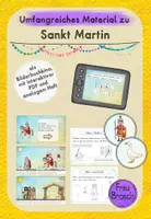 Vorschau - Arbeitsblätter - Sankt Martin für Klasse 1/2: Bilderbuchkino, interaktive PDF, Stationenarbeit, Arbeitsheft - Deckblatt