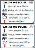 Vorschau - Aufgabenkarten - Kleckskartei / Klecksaufgaben "Die Polizei" dreifach differenziert DaZ / DaF / Deutsch - Seite 3