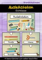 Vorschau - Bildkarten - Ausleihstation Schilder - Elch für die Elchklasse - Deckblatt