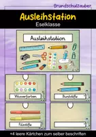 Vorschau - Bildkarten - Ausleihstation Schilder - Esel für die Eselklasse - Deckblatt