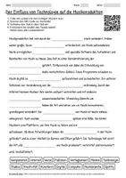 Vorschau - Arbeitsblätter - Arbeitsblatt "Der Einfluss von Technologie auf die Musikproduktion" + interaktive Lösung & MP3 + Mindmap + Infografik - Deckblatt