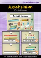 Vorschau - Bildkarten - Ausleihstation Schilder - Fuchs für die Fuchsklasse - Deckblatt