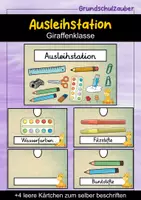 Vorschau - Bildkarten - Ausleihstation Schilder - Giraffe für die Giraffenklasse - Deckblatt