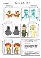 Vista previa - Manualidades / Dibujos para colorear - Cuento de Navidad - Marionetas de Dedos - Charles Dickens - página 2