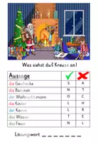 Vorschau - Arbeitsblätter - Materialpaket Leserätsel Weihnachten/Winter (Sätze und Wörter) DaZ und DaF geeignet + Silbenschrift - Seite 3