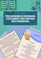 Vorschau - Arbeitsblätter - Personenbeschreibung 4. Klasse: Steckbrief und fertige Beschreibung - Deckblatt
