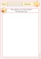 Vorschau - Arbeitsblätter - Herbst | Vorwissen AB | Erste Klasse | Herbstwerkstatt - Seite 1