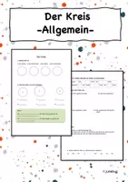 Vorschau - Arbeitsblätter - Kreis Allgemeines Radius Durchmesser Flächeninhalt - Deckblatt
