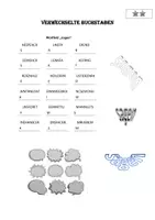Vorschau - Arbeitsblätter - Verwechselte Buchstaben - Wortfeld sagen und Sportarten - Seite 1