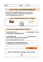Vorschau - Arbeitsblätter - Wie erstelle ich eine Vorgangsbeschreibung? - Deckblatt