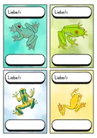 Vorschau - Bildkarten - Begrüßungskärtchen - Frosch für die Froschklasse - Willkommensgruß - Seite 2