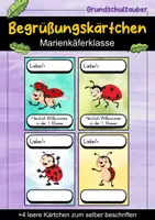 Vorschau - Mal- und Bastelvorlagen - Marienkäferklasse Materialpaket - Marienkäfer Sparpaket - Seite 1