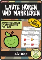 Vorschau - Arbeitsblätter - Laute hören und markieren - Lautpositionsbestimmung (67 Aufgaben, Anfangsunterricht, Lautebene) - Deckblatt