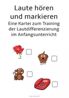 Vorschau - Arbeitsblätter - Laute hören und markieren - Lautpositionsbestimmung (67 Aufgaben, Anfangsunterricht, Lautebene) - Seite 1