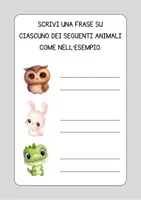 anteprima - Altro tipo di materiale - Frasi da inventare con gli animali - Pagina 2