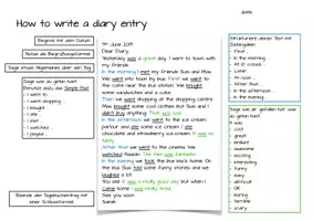 Vorschau - Arbeitsblätter - Worksheet - How to write a diary entry - class 5 - Seite 2