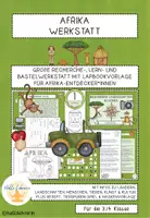 Vorschau - Unterrichtsreihen - Afrika Werkstatt - Großes Materialpaket mit Lapbookvorlage - Deckblatt