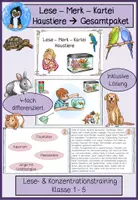 Vorschau - Spiele - Lesen Haustiere - Deckblatt