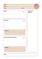 Vorschau - Anderer Materialtyp - Vorlage Unterrichtsplanung - Deckblatt