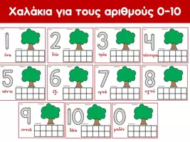 Προεπισκόπηση - Φύλλα εργασίας - Χαλάκια για τους αριθμούς 0-10 (Δέντρο) - Εξώφυλλο