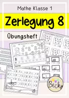 Vorschau - Arbeitsblätter - Heft: Zahlzerlegung 8 - Deckblatt