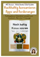 Vorschau - Arbeitsblätter - Nachhaltig konsumieren: Tipps und Forderungen - Deckblatt