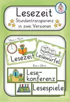 Vorschau - Präsentationen/Tafelbilder - Lesen, Stundentransparenz - Deckblatt