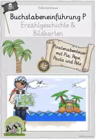 Vorschau - Präsentationen/Tafelbilder - Buchstabeneinführung P,p (Erzählgeschichten mit vielen Bildkarten) - Deckblatt