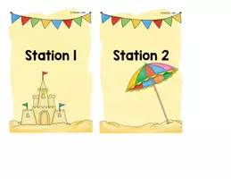 Vorschau - Stationenlernen - Klassenraumbeschriftungen "Durch das Jahr" *Growing Bundle* - Seite 1