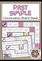 Vorschau - Arbeitsblätter - PAST SIMPLE - Conversation Board Game - Deckblatt
