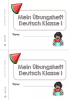 Vorschau - Arbeitsblätter - Kleines Deutschheft Klasse 1 - sommerliches Design - Seite 1