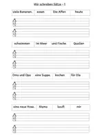 Vorschau - Arbeitsblätter - Sätze schreiben Klasse 2 - Deckblatt