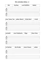 Vorschau - Arbeitsblätter - Sätze schreiben Klasse 2 - Seite 1