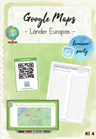 Vorschau - Arbeitsblätter - Google Maps: Länder Europas (Kl. 4) - Deckblatt