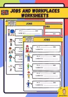 Vorschau - Arbeitsblätter - Berufe und Arbeitsplatz-Arbeitsblätter auf Englisch - Deckblatt