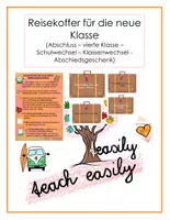 Vorschau - Bildkarten - Reisekoffer für die neue Klasse - Abschied, Abschluss - Deckblatt