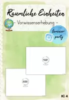 Vorschau - Stundenentwürfe - Räumliche Einheiten: Vorwissenserhebung (Kl. 4) - Deckblatt