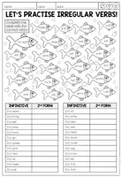 Vorschau - Arbeitsblätter - Irregular Verbs – Simple Past, Past Simple, unregelmäßige Verben Englisch | Grammatik Übungen, Englisch Arbeitsblatt, Verbformen üben und wiederholen, 5., 6. Klasse, Sekundarstufe - Seite 2