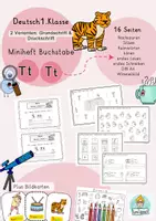 Vorschau - Unterrichtsreihen - Buchstabenheft T, 1.Klasse Deutsch Buchstaben schreiben, lesen Buchstabeneinführung - Deckblatt