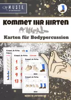 Vorschau - Spiele - MUSIK 👏🏼 Bodypercussion Weihnachtslied Kommet ihr Hirten 🎄 Karten - Deckblatt