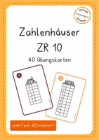 Vorschau - Aufgabenkarten - Zahlenhäuser ZR 10 - Deckblatt