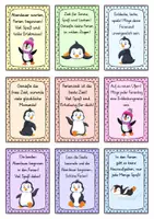 Vorschau - Bildkarten - Feriengrüße - Pinguin für die Pinguinklasse - Seite 1