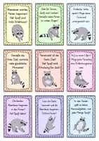 Vorschau - Bildkarten - Feriengrüße - Waschbär für die Waschbärklasse - Seite 1